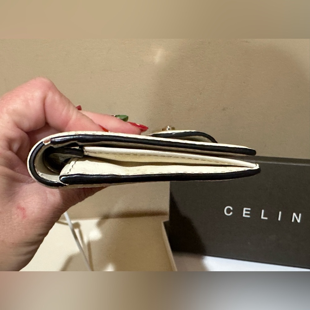 Celine Macadam Embossed Leather And Tan Canvas Lo… - image 7